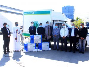 JICA hands over refrigerated vehicle and cold boxes to SAMES