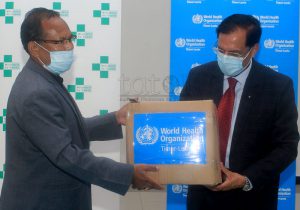 WHO hands over 200L of malathion, 650kgs of Abate, and 50.000 IEC materials to MoH