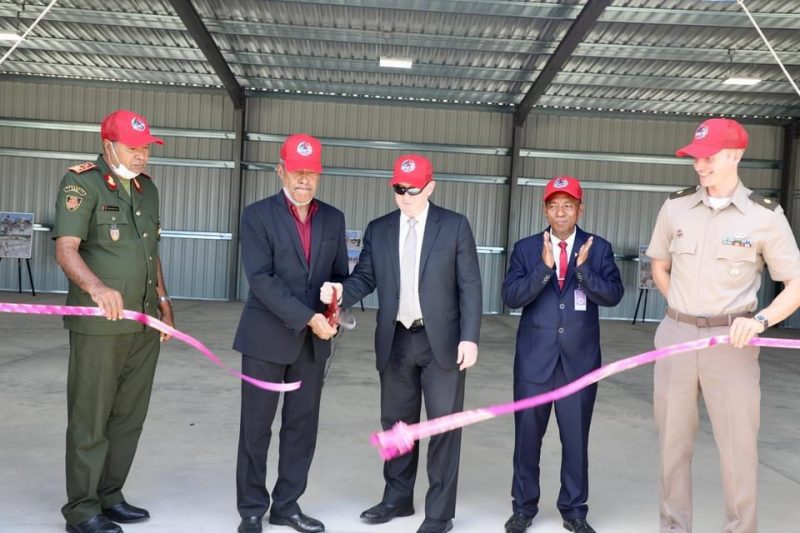 MoD, MoTC, and U.S celebrate completion of new warehouse of Baucau Airfield