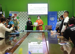 UNDP handed over 54 boxes of medical commodities to MoH