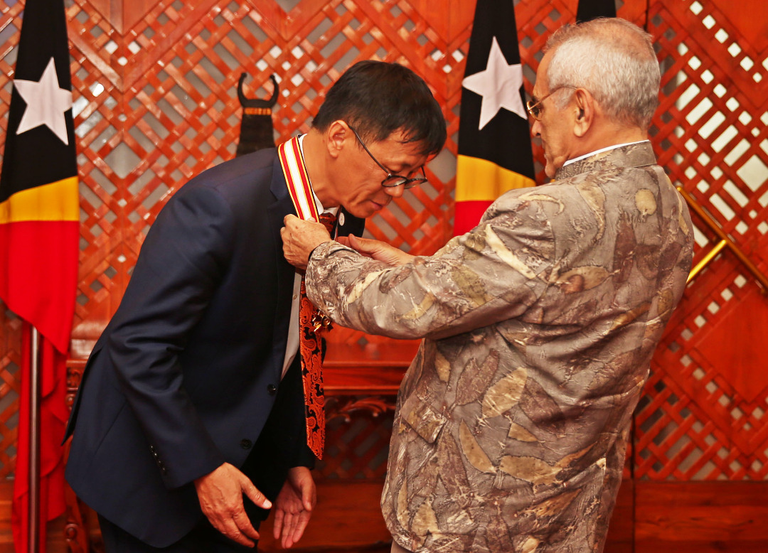 WFP Country Director Dagen Liu awarded the Order of Timor-Leste