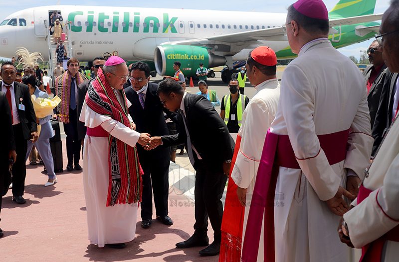 Deputy Prime Minister of the Vatican Archbishop Edgar Peña Parra arrives in Timor-Leste