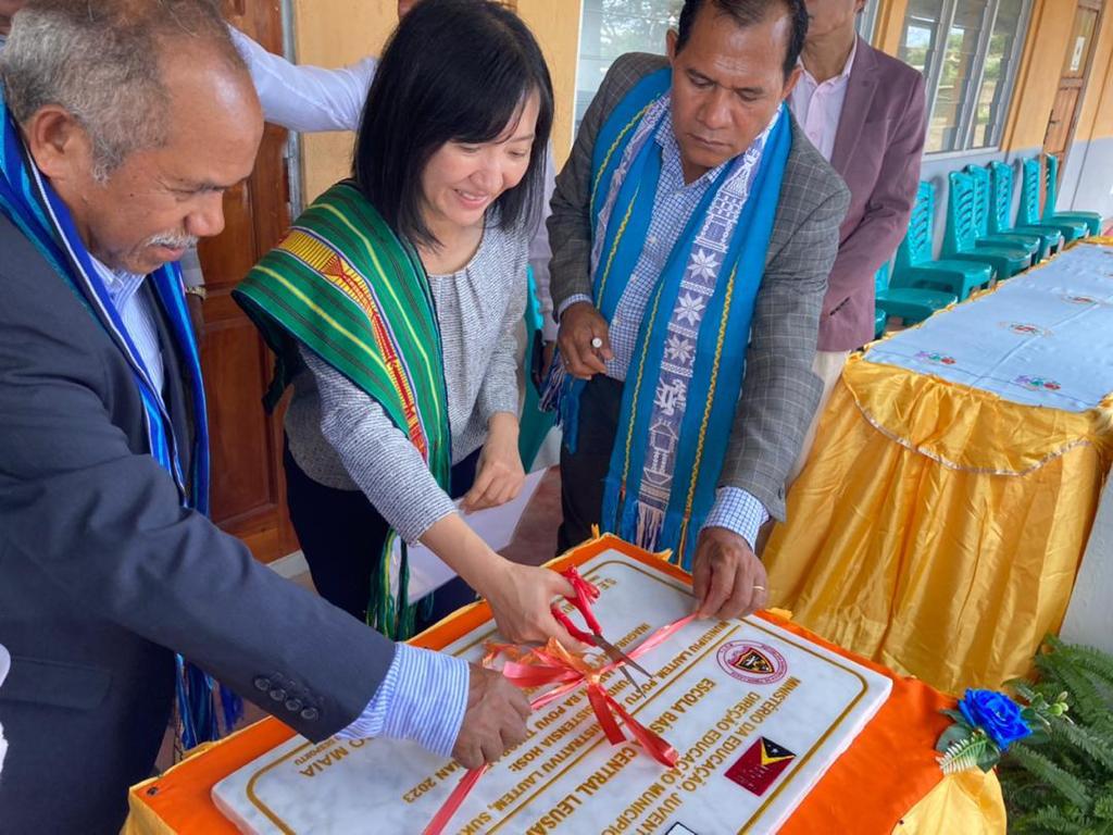 Japan celebrated the inauguration of  EBC Leusari school building in Lautem Municipality