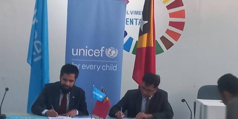 UNICEF and SECOMS sign an agreement to improve information on child’s program
