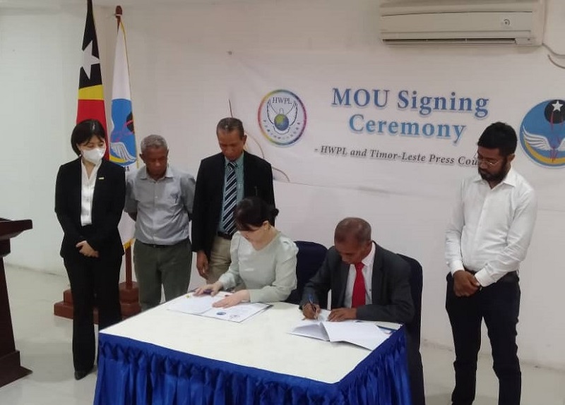 Press Council and HWPL sign agreement on Capacity Building for Timorese Journalists