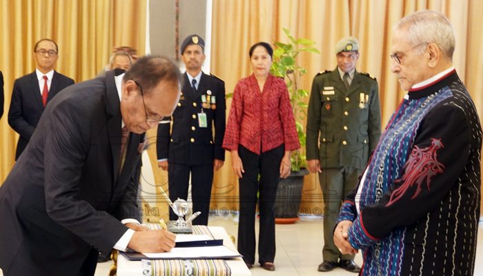 President Horta swears in Jose Luis Guterres as TL’s New Ambassador to the US
