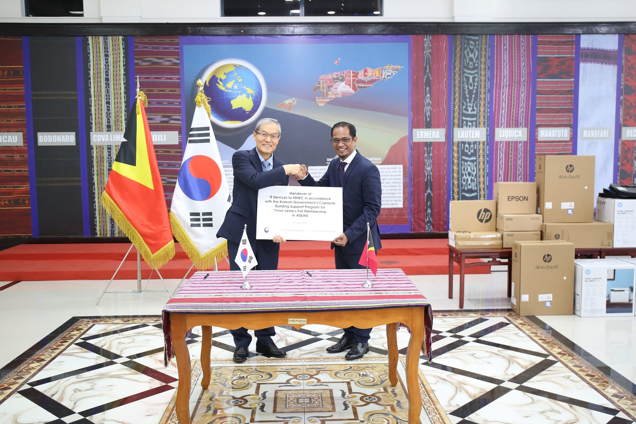 Korean Embassy hands over electronic equipment to MoFAC
