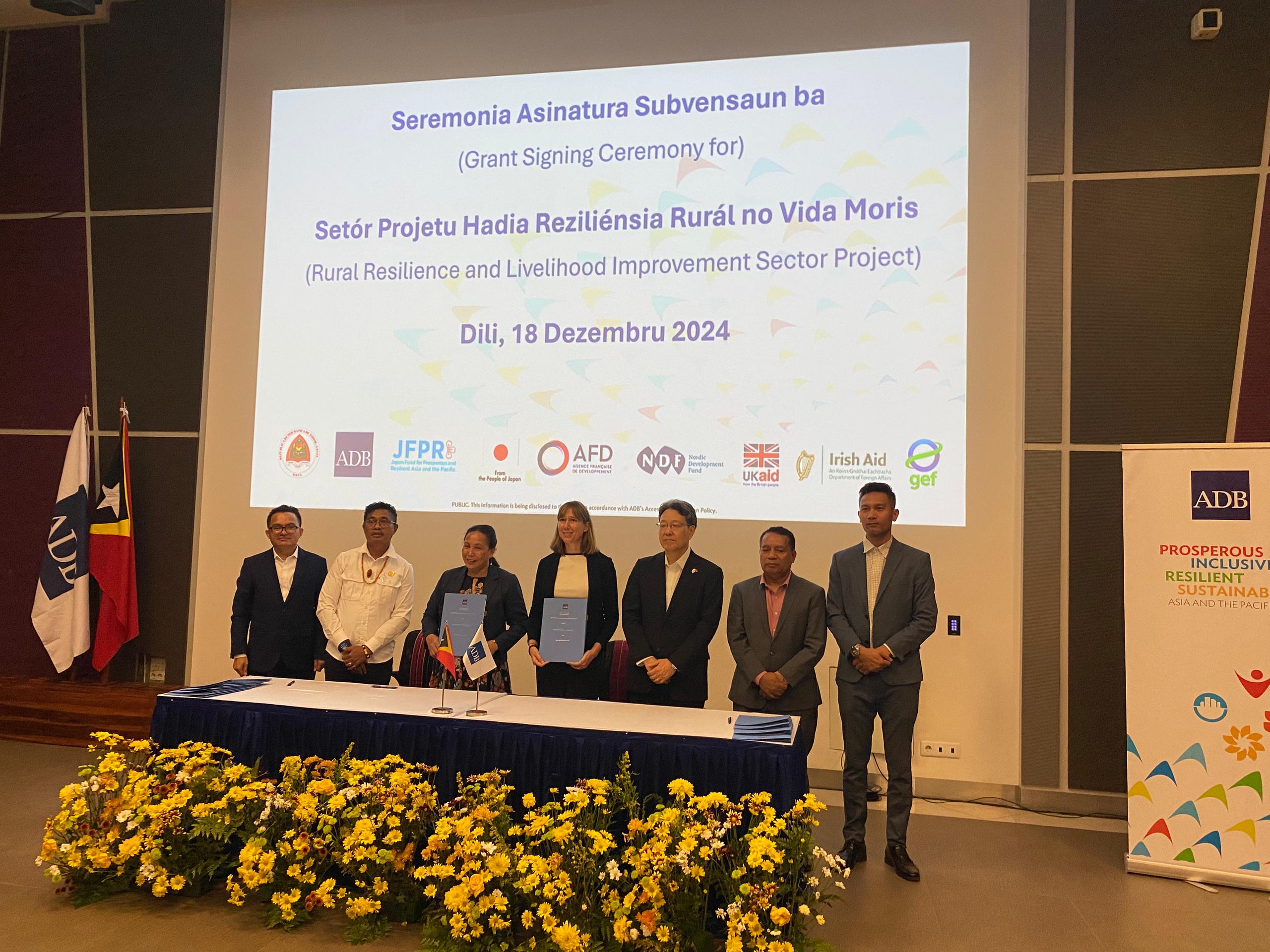 ADB, Timor-Leste sign grant agreements to improve Climate Resilience and Rural Livelihoods