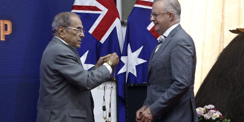 Australian PM Albanese receives the Grand Collar of the Order of Timor-Leste