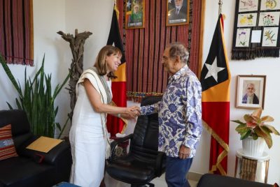 ADB country director Stefania Dina bids farewell to President Ramos-Horta