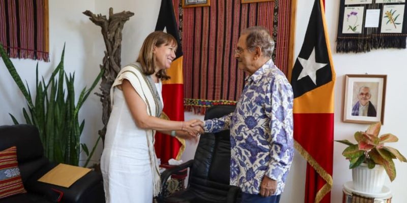 ADB country director Stefania Dina bids farewell to President Ramos-Horta