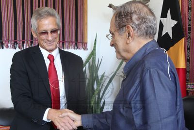 President Ramos-Horta and US Ambassador Candidate Mark Garber discuss strategic cooperation