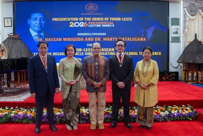 President Ramos-Horta awards Collar of the Order of Timor-Leste to former Indonesian Foreign Ministers