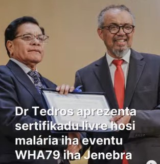 Timor-Leste formally receives WHO malaria-free certification at World Health Assembly