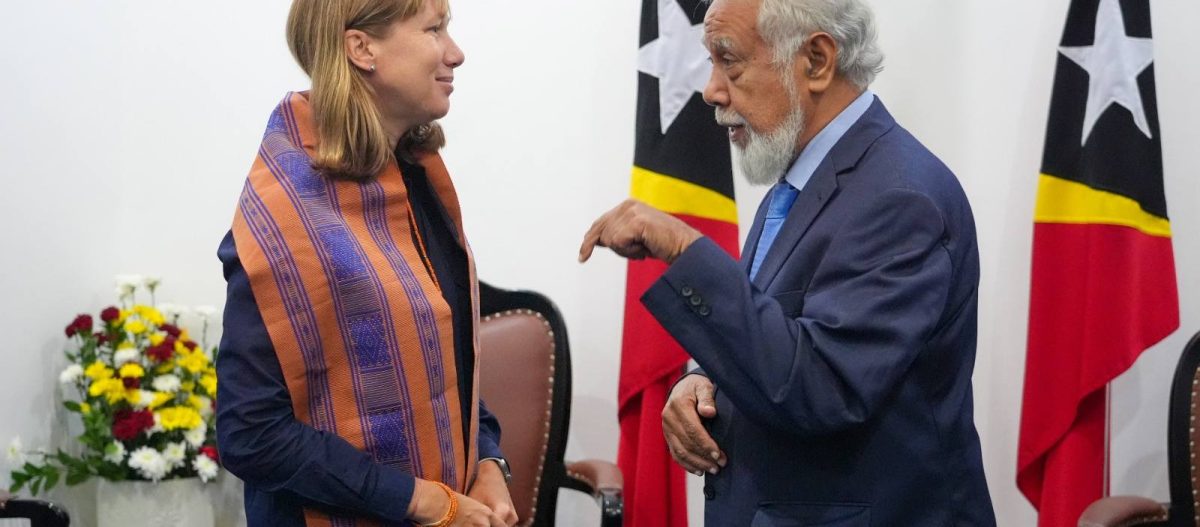 ADB Country Director Stefania Dina bids farewell to Prime Minister Gusmão