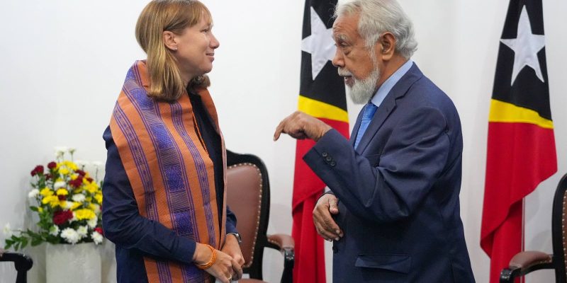 ADB Country Director Stefania Dina bids farewell to Prime Minister Gusmão