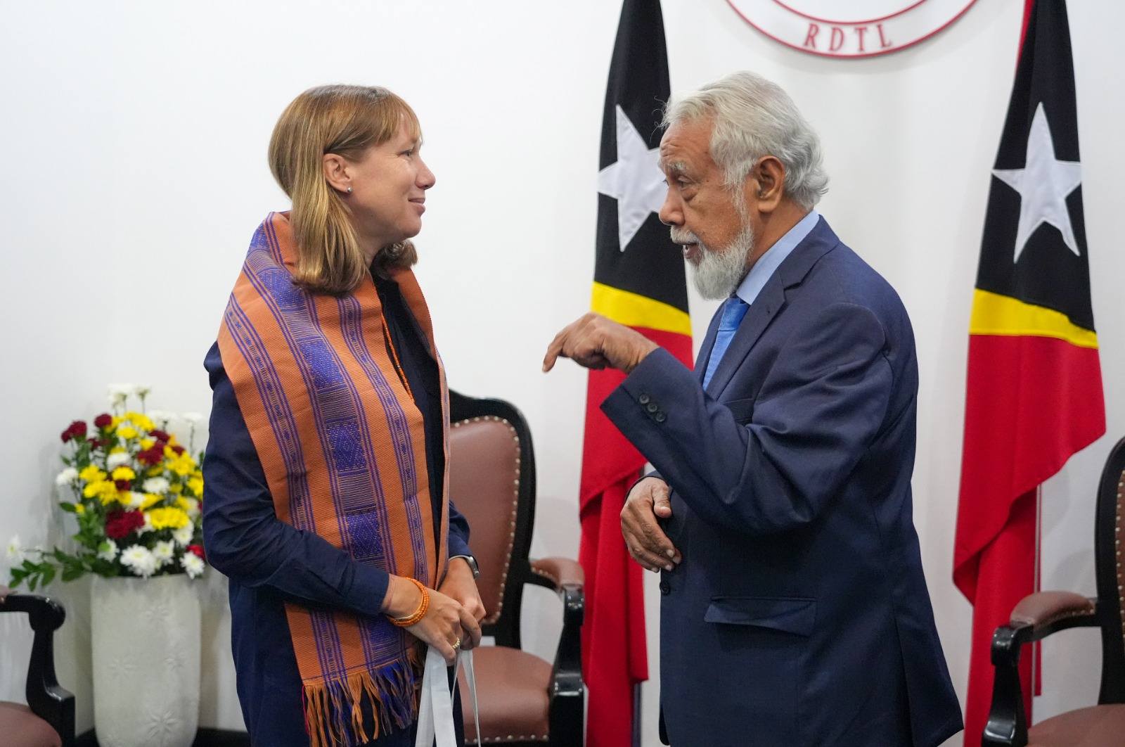 ADB Country Director Stefania Dina bids farewell to Prime Minister Gusmão