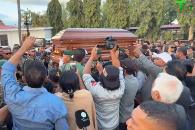 The body of former President Francisco Guterres ‘Lú-Olo’ arrives in Dili