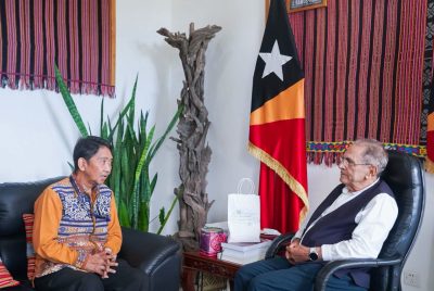 Indonesian diplomat Nugroho Aribhimo bids farewell to President Ramos-Horta after two-year mission