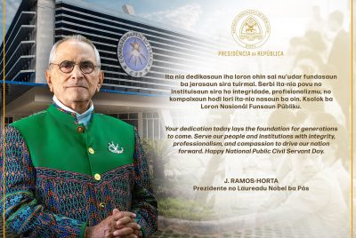 Ramos-Horta urges civil servants to uphold integrity and improve public services