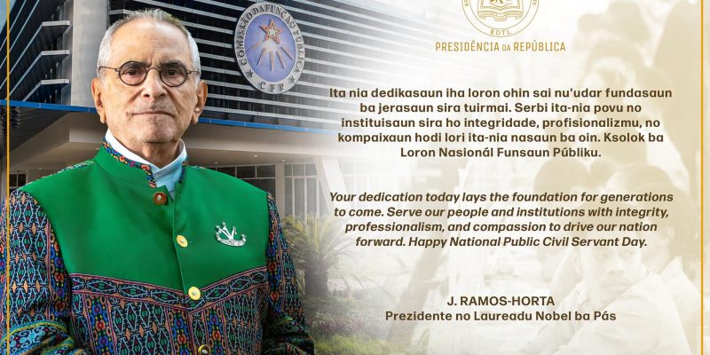Ramos-Horta urges civil servants to uphold integrity and improve public services